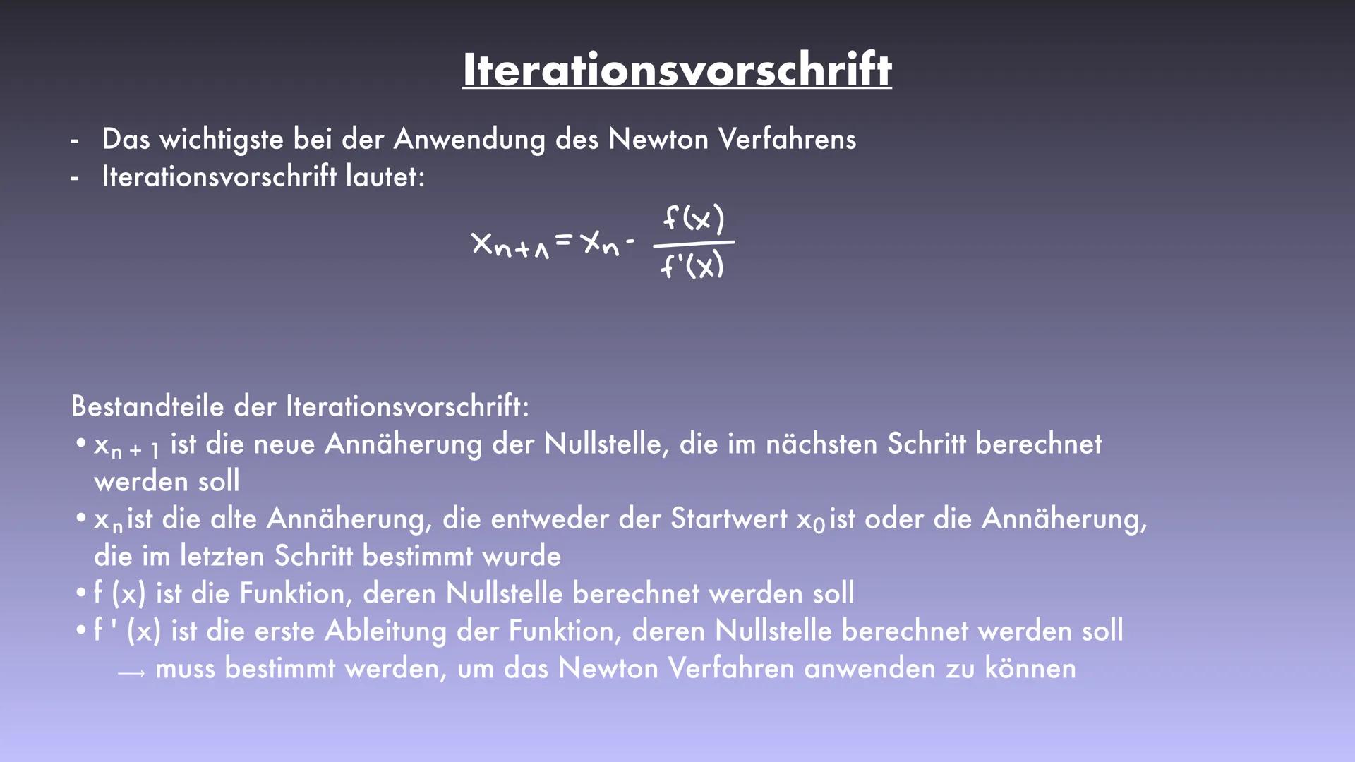 Das Newton Verfahren
Lara Definition
Erklärung
→
-
Grundlagen
Iterationsverfahren Definition
Konvergenz
Konvergenz Definition
→ Problem
Herl