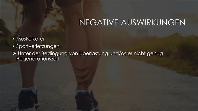 SPORT UND GESUNDHEIT 1. Allgemeine Informationen
2. Anpassungsvorgang des Körpers
3. Korrekte Ausführung
4. Auswirkungen
●
INHALT
Positive
N