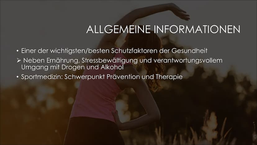 SPORT UND GESUNDHEIT 1. Allgemeine Informationen
2. Anpassungsvorgang des Körpers
3. Korrekte Ausführung
4. Auswirkungen
●
INHALT
Positive
N
