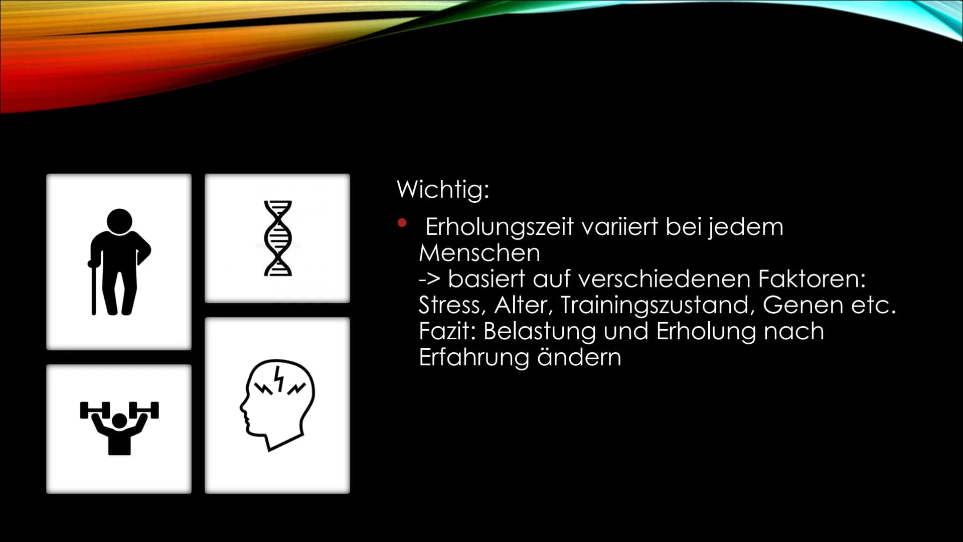 SPORT UND GESUNDHEIT 1. Allgemeine Informationen
2. Anpassungsvorgang des Körpers
3. Korrekte Ausführung
4. Auswirkungen
●
INHALT
Positive
N