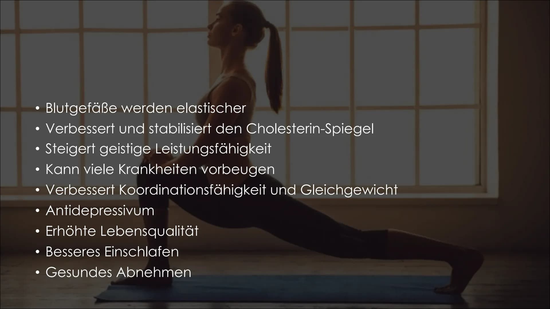 SPORT UND GESUNDHEIT 1. Allgemeine Informationen
2. Anpassungsvorgang des Körpers
3. Korrekte Ausführung
4. Auswirkungen
●
INHALT
Positive
N