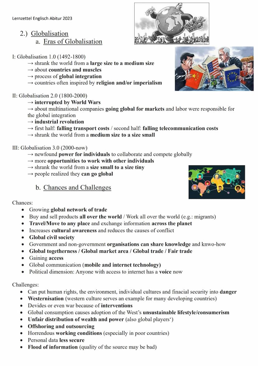 Lernzettel Englisch Abitur 2023
·mo
TALK
ENGLISH
8.HH.''S
VOCABULARY
LANGUAGE
STUDENT
ESSAY
=
WRITING
CONVERSATION
Englisch Abitur 2023
Lern