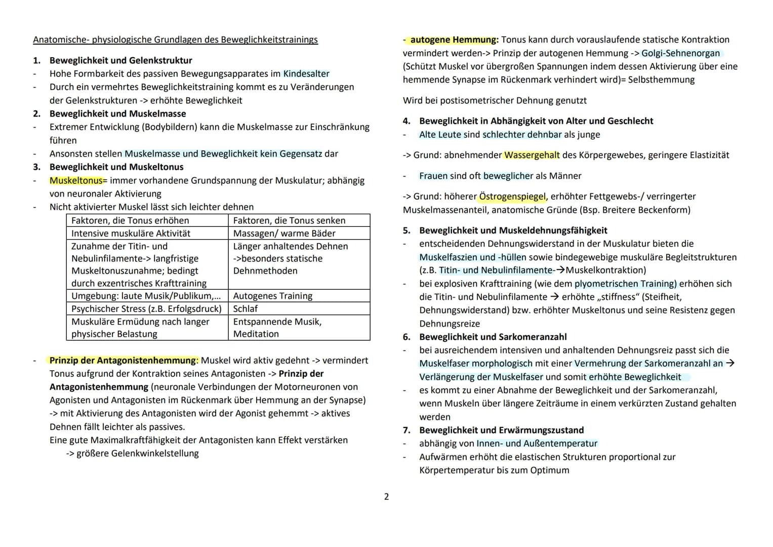 Beweglichkeit und Beweglichkeitstraining
Definition: Beweglichkeit ist die Fähigkeit und Eigenschaft, Bewegungen mit
großer Schwingungsweite