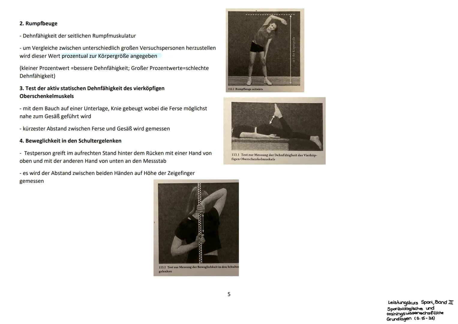 Beweglichkeit und Beweglichkeitstraining
Definition: Beweglichkeit ist die Fähigkeit und Eigenschaft, Bewegungen mit
großer Schwingungsweite