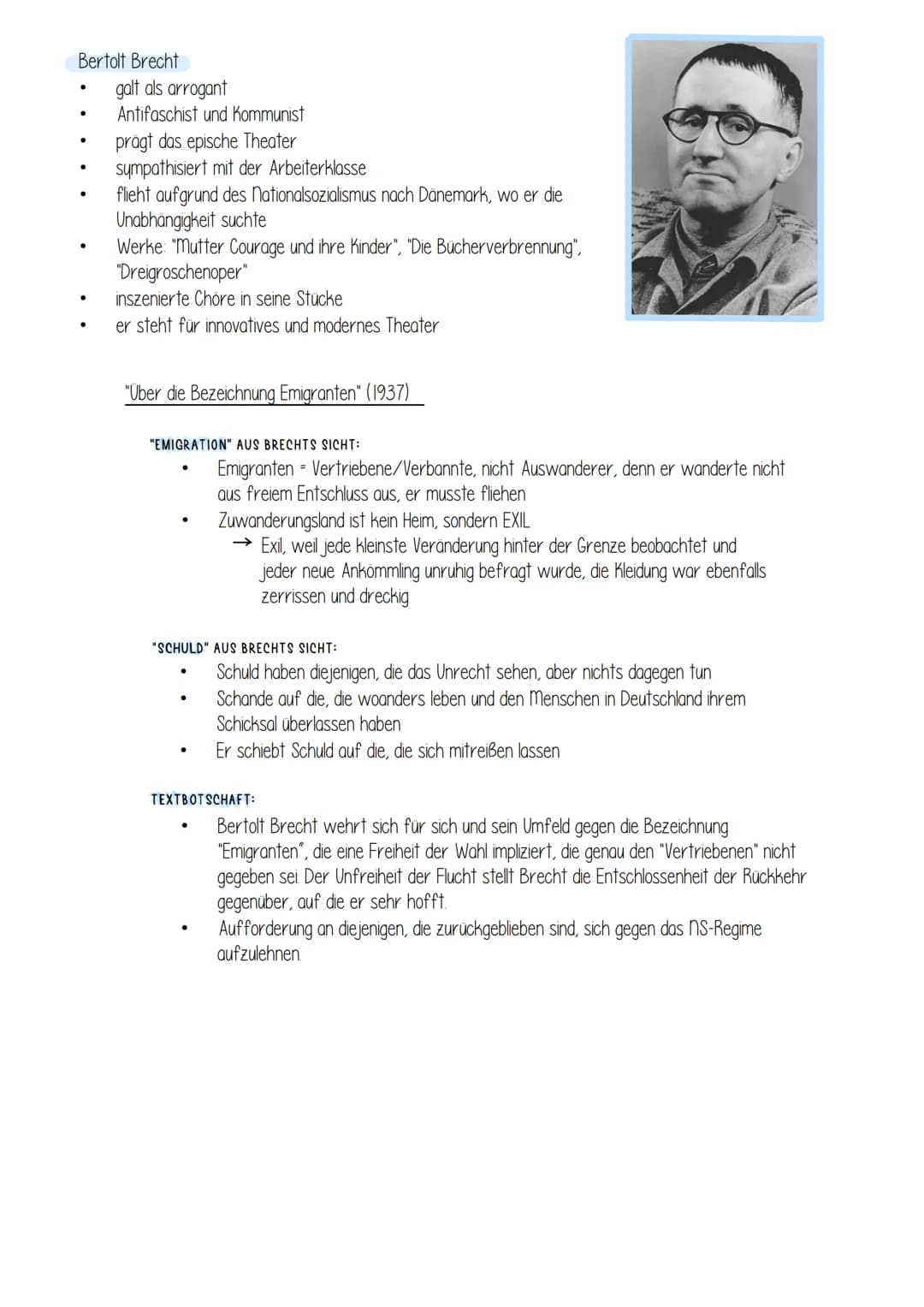 Die Exilliteratur
VON 1933-1945
Historischer Kontext:
- Machtübernahme Hitlers ab 1933
LAT. "EXILIUM" = VERBANNUNG
EXIL ABWESENHEIT VON VOLK