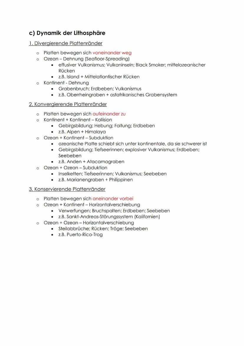 Physische Geografie/ Tektonik
a) Aufbau und Struktur des Erdkörpers
o Schalenbau der Erde
O
O
O
O
Erdschale
Erdkruste
Oberer Erdmantel
Unter