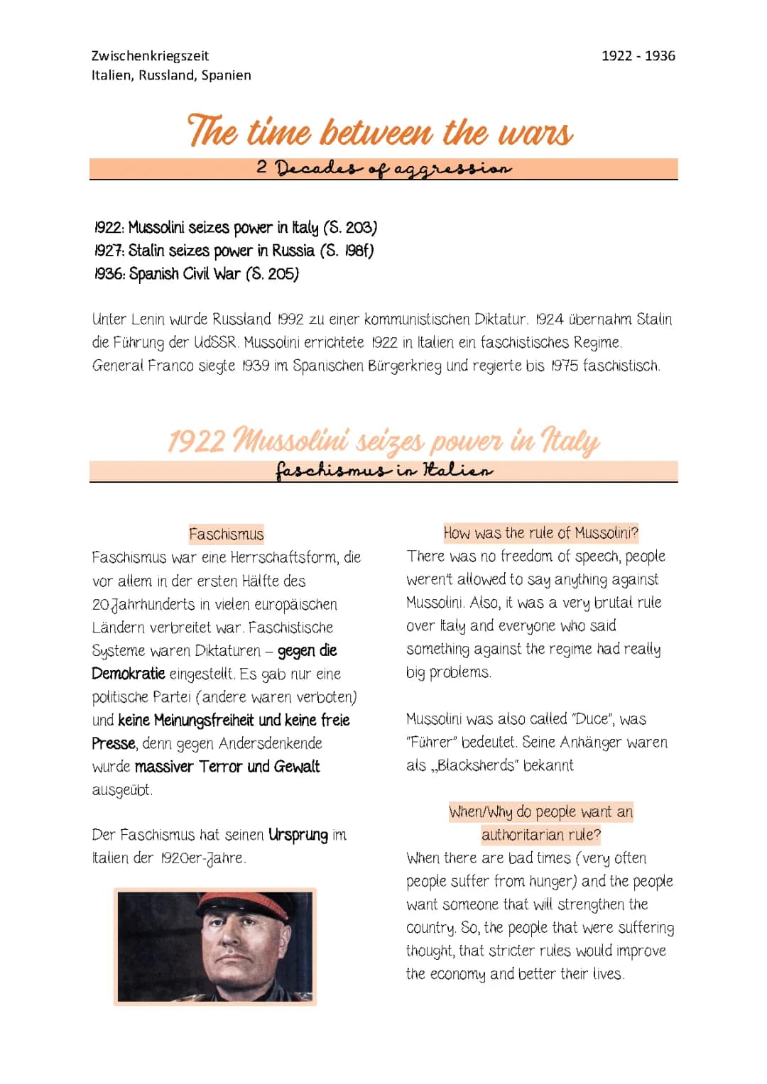 Die Zwischenkriegszeit und ihre wichtigen Ereignisse für Kinder erklärt