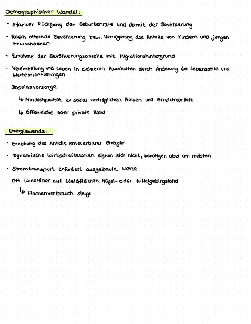 Raumordnung
Was ist Raumordnung 2
→→ Eingriffe in den Natur- und Lebensraum um die Daseinsgrundfunktionen erfüllen zu können
→ Daseinsgrundf
