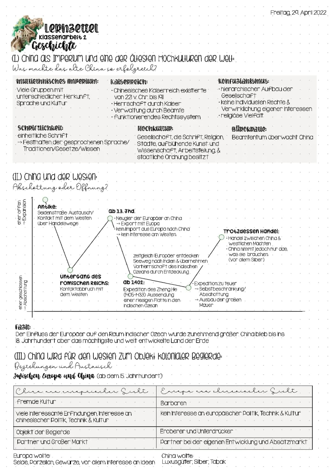 Geschichte: China 