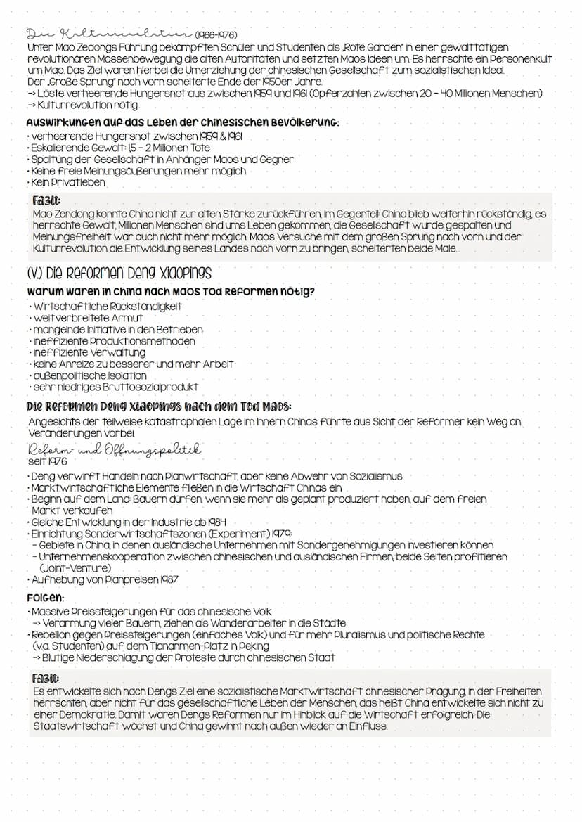 Lernzettel
Klassenarbeit 2
(I.) China als Imperium und eine der ältesten Hochkulturen der Welt:
Was machte das alte China so
erfolgreich?
Ge