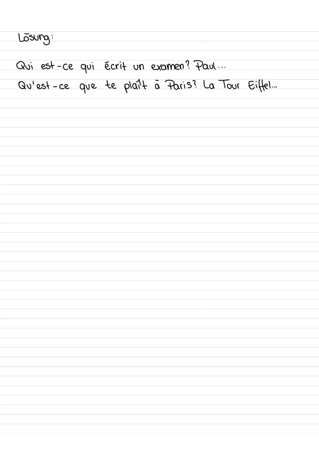 - UNTERSCHIED

Qui est-ce qui/Qui est-ce que
&
Qu'est-ce qui/Qu'est-ce que

Wer? Qui est-ce qui + verbe

- Frage nach Personen

Wen? Qui est