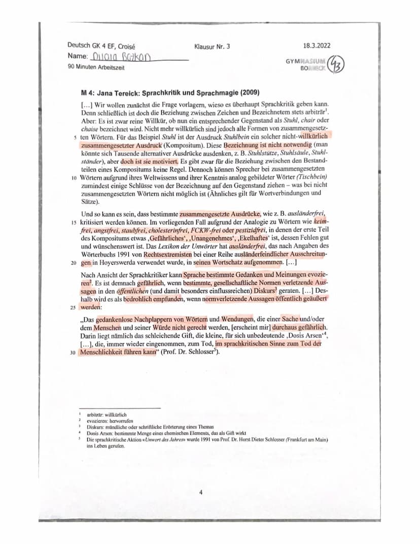 Material gestütztes schreiben Dilala Bozkan.
18.03.2022
Deutsch klausur EF
Frau Croisé
Z
Das Unwort des Jahies-
viele wissen gar nicht.
dass
