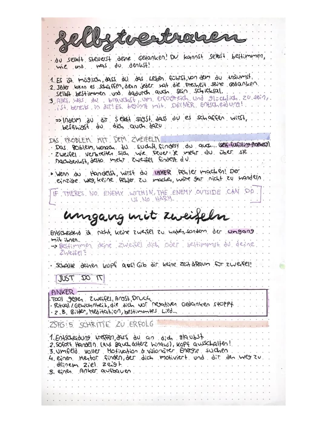 Säulen des Erfolgs