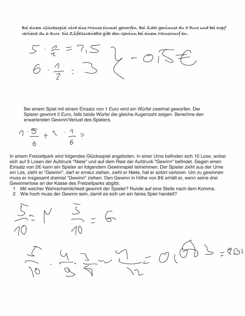 Baumdiagramm
1. Pfadregel:Entlang dem Pfade wird multipliziert.
2. Pfadregel: Einzelne Pfade werden addiert
Beispiel: Lucia feiert ihren 11.