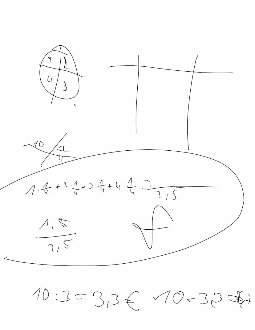 Baumdiagramm
1. Pfadregel:Entlang dem Pfade wird multipliziert.
2. Pfadregel: Einzelne Pfade werden addiert
Beispiel: Lucia feiert ihren 11.