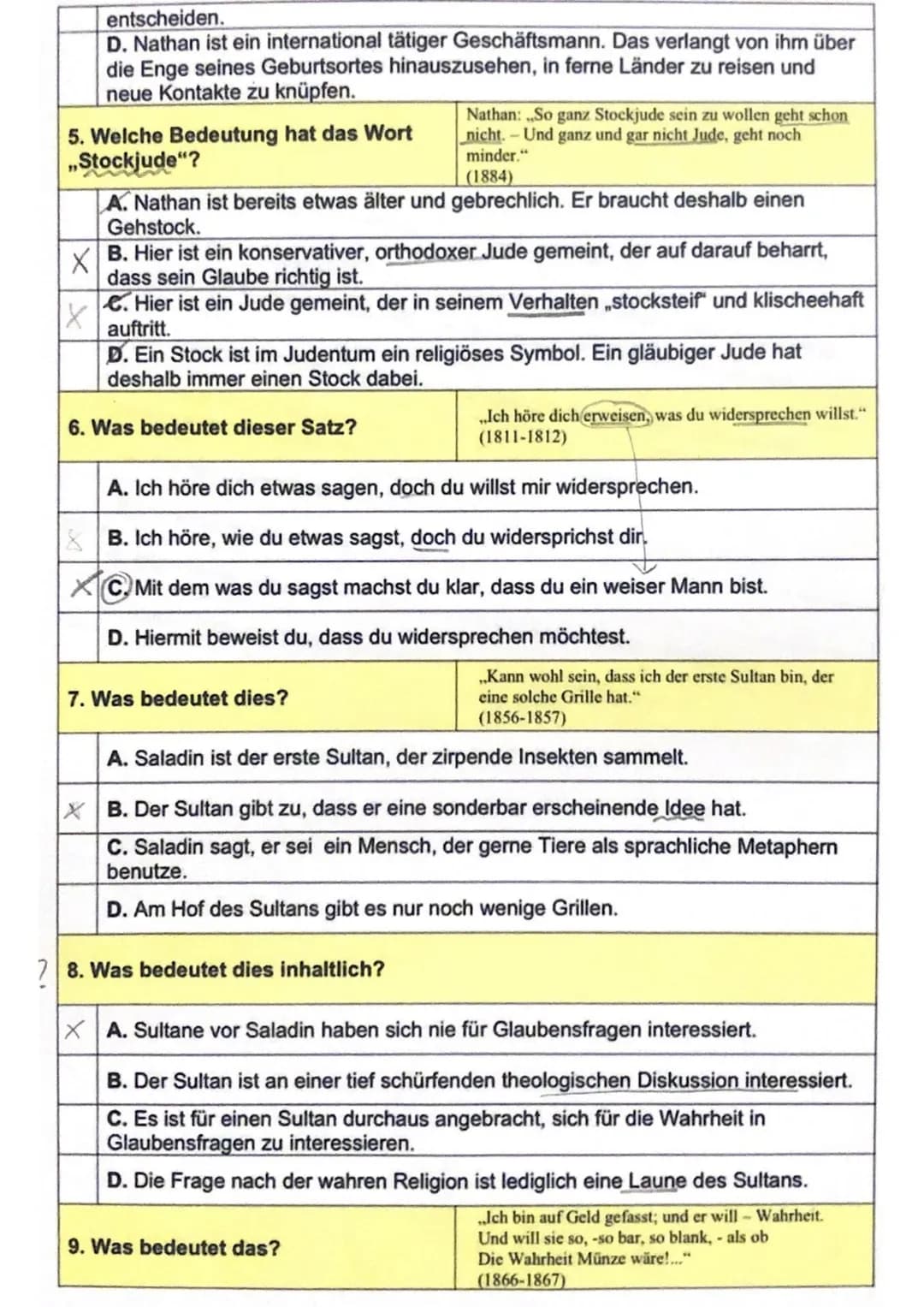 ?
Beantworten Sie diese Fragen mithilfe des Textes. Die Auswertung zeigt Ihnen,
ob Sie Feinheiten des Textes richtig verstehen.
-Ach! Rechas