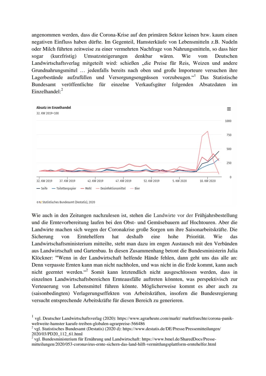 Geografie - Aufgabenerteilung
Beurteile ausführlich, welche wirtschaftlichen Auswirkungen die ,,Coronakrise" auf die
einzelnen Sektoren (nac