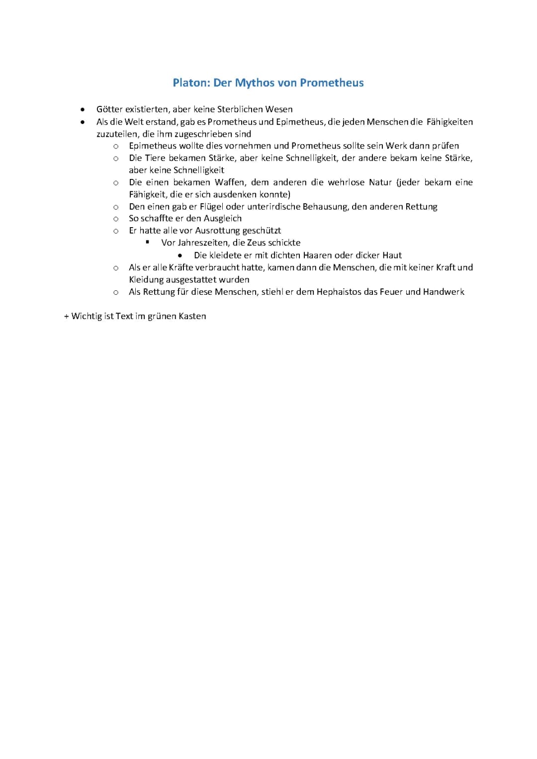 Prometheus Sage kindgerecht - Feuer, Leber und Geschichte für Klasse 6