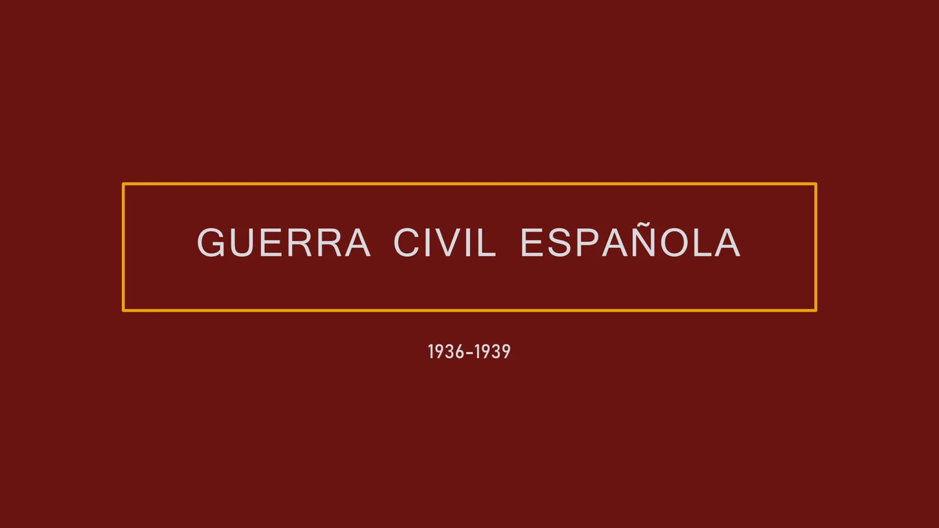 GUERRA CIVIL ESPAÑOLA
1936-1939 CONTENIDO DE
LA
PRESENTACIÓN
1.
2.
3.
4.
5.
6.
¿Qué es la Guerra Civil española?
Republicanos contra Naciona