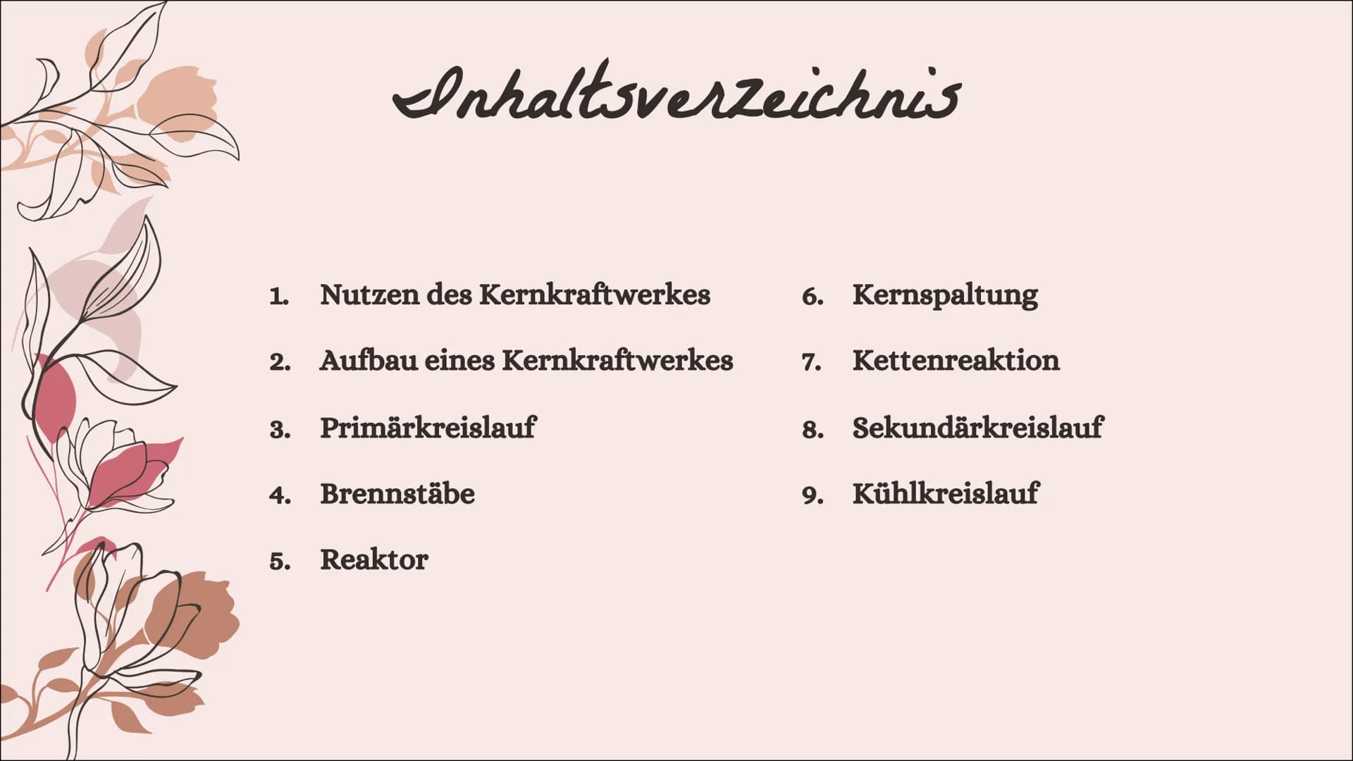 Kernkraftwerk
Von @ceren_sivb 1.
Inhaltsverzeichnis
Nutzen des Kernkraftwerkes
Aufbau eines Kernkraftwerkes
Primärkreislauf
4. Brennstäbe
5.