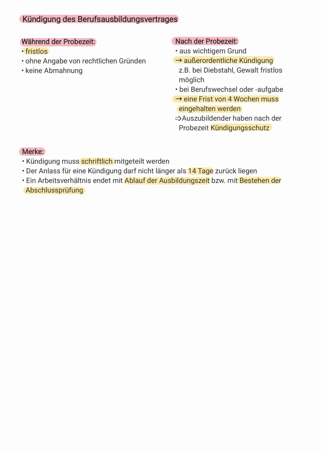 Gesetzlich unterlegte Bestimmungen des Vertrags:
• Berufsbildungsgesetz (BBIG)
• Handwerksordnung (Hwo) bei Handwerksberufen
.
• Jugendarbei