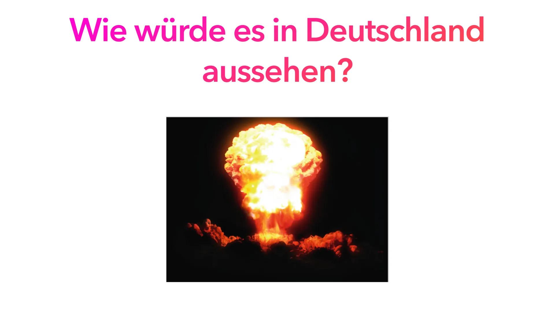 Atombomben Gliederung
• Allgemeine Information über Kernwaffen
●
●
• Entwicklung
• Wirkung einer Atombombe
• Aufbau einer Atombombe
●
• Hiro