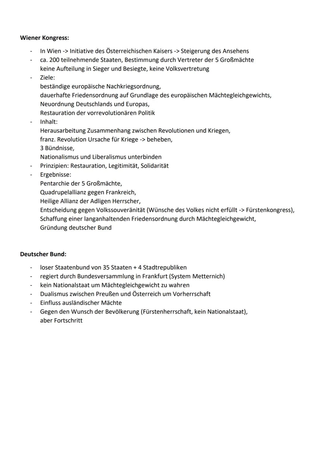 Abiturvorbereitung Geschichte
Gliederung:
Wichtiges
Französische Revolution
Deutschland um 1800
Wiener Kongress
Deutscher Bund
politische St