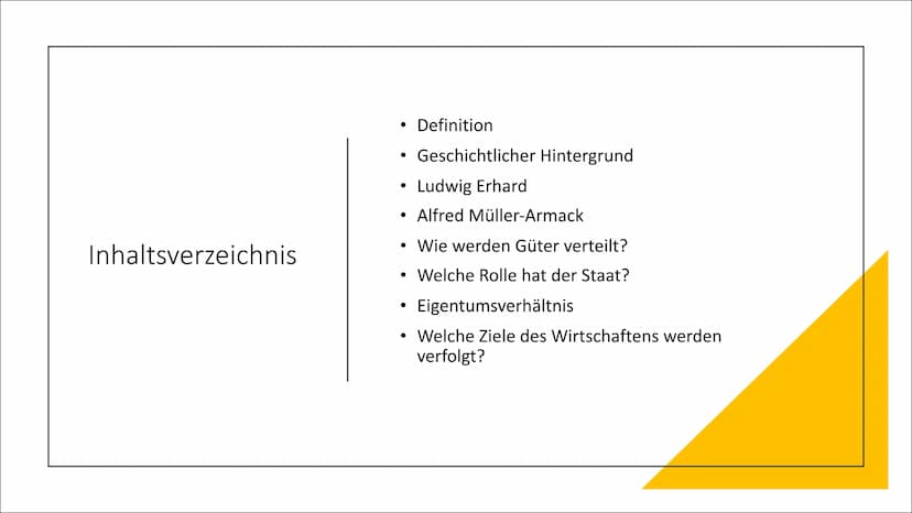 SOZIALE
MARKT
WIRTSCHAFT
Annalena, Hanna, Leon Inhaltsverzeichnis
Definition
Geschichtlicher Hintergrund
Ludwig Erhard
• Alfred Müller-Armac