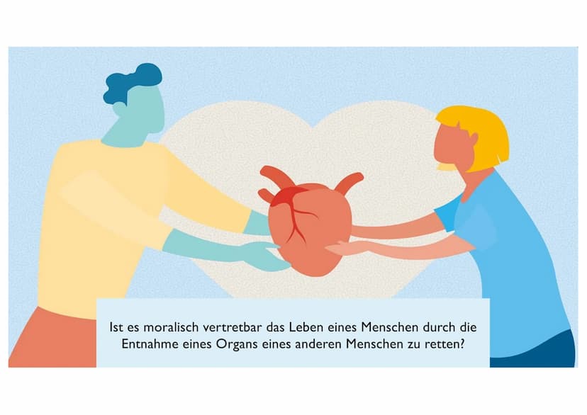 ORGANTRANSPLANTATION
Emilia Glasl Q12 Ist es moralisch vertretbar das Leben eines Menschen durch die
Entnahme eines Organs eines anderen Men