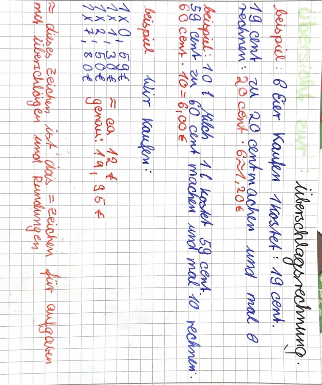 Überschlagsrechnung 