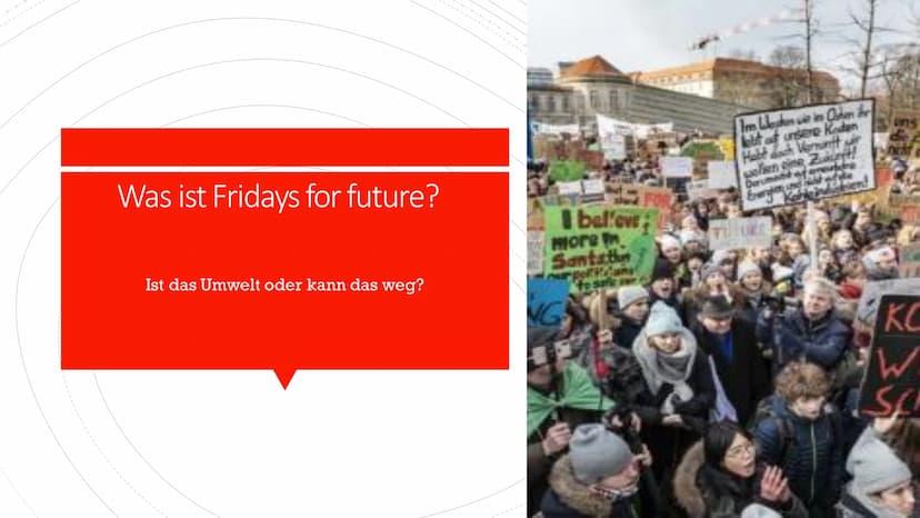 Fridays for future
Die Zukunft der Umwelt liegt in den Händen der nächsten Generation HOW
DARE
YOU?
#NeustartKlima
FRIDAYS
FOR
FUTURE Das Th