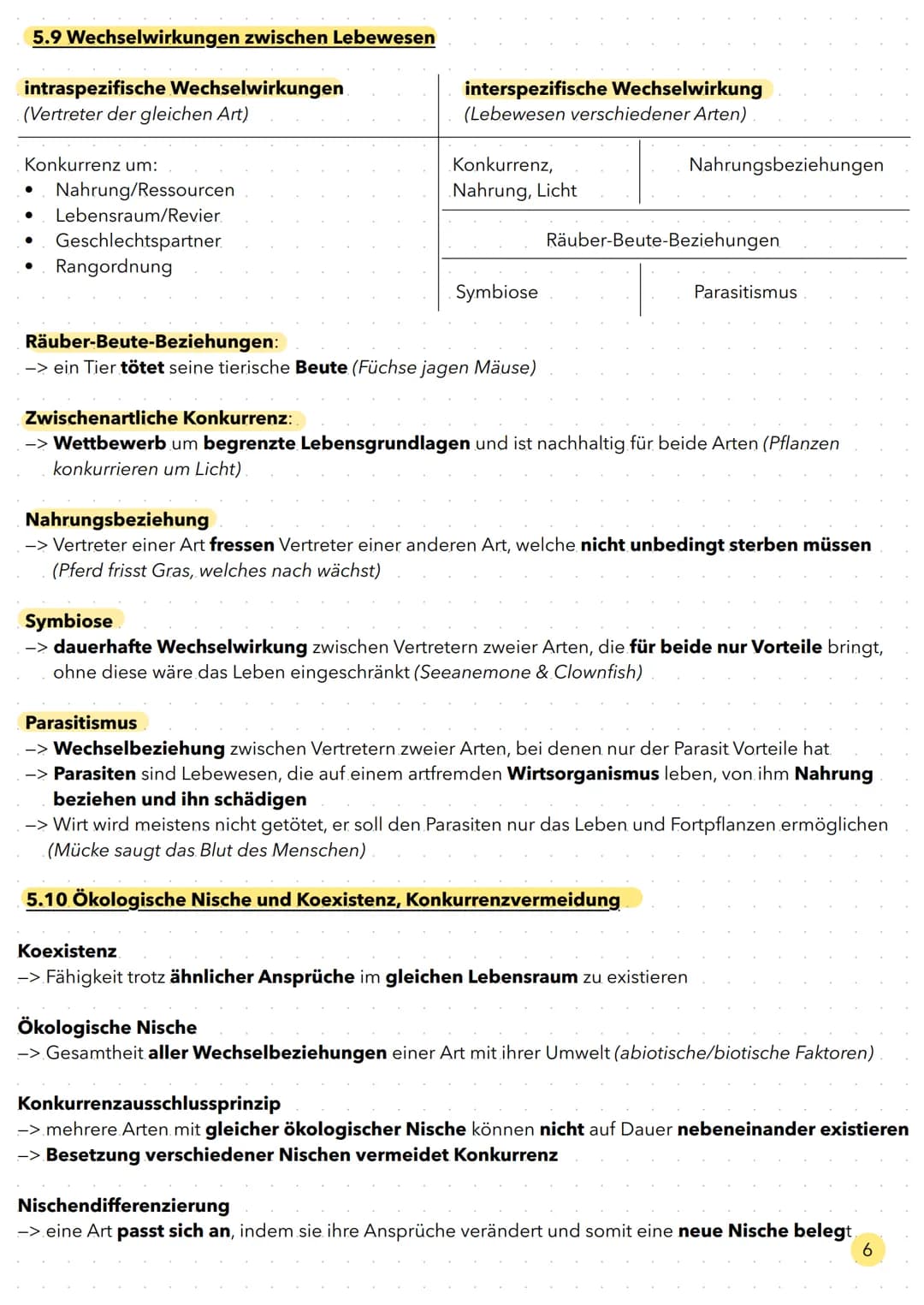 Ökologie Aufbau eines Ökosystems
Gesamtheit aller biotischen Faktoren.
Interspezifische
Faktoren
(Faktoren ausgehend
von der eigenen Art)
Bi