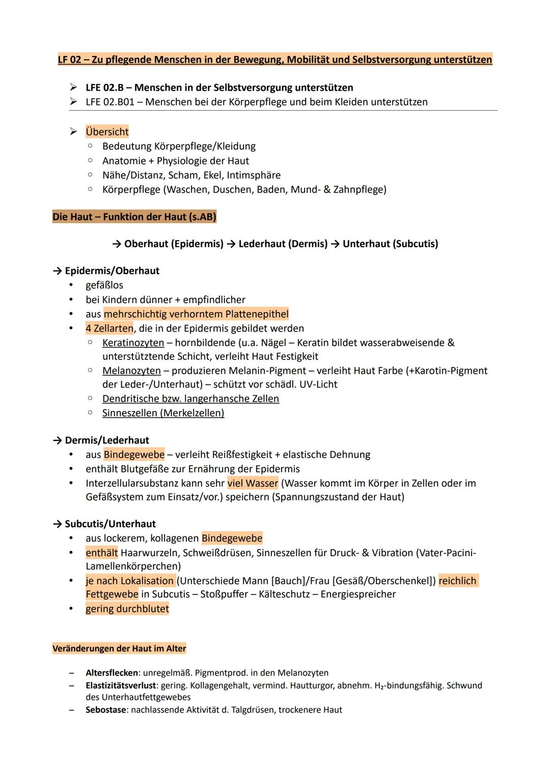 LF 02-Zu pflegende Menschen in der Bewegung, Mobilität und Selbstversorgung unterstützen
➤LFE 02.B - Menschen in der Selbstversorgung unters