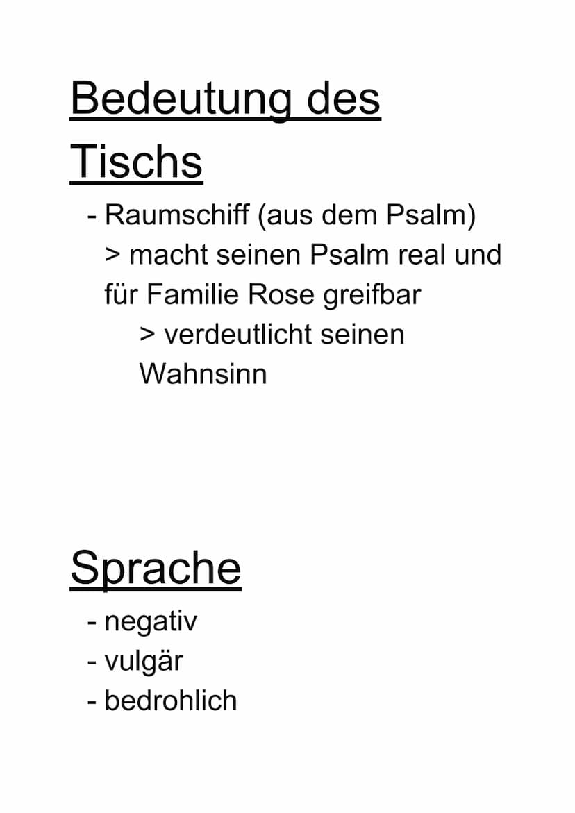 Der Psalm Salomos
Darstellung des Weltalls
tot
zerstört
gefährlich/bedrohlich
verflucht
Handlungen der Menschen
sterben
fliegen & fliehen
wo