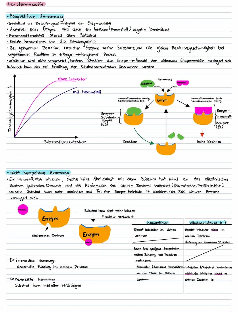 Lernzettel für
Enzymatik
1. Was sind Enzyme ?
→→Biokatalysatoren
die Bio Klausur am
→ Setzen Aktivierungsenergie für biochemische Reaktionen