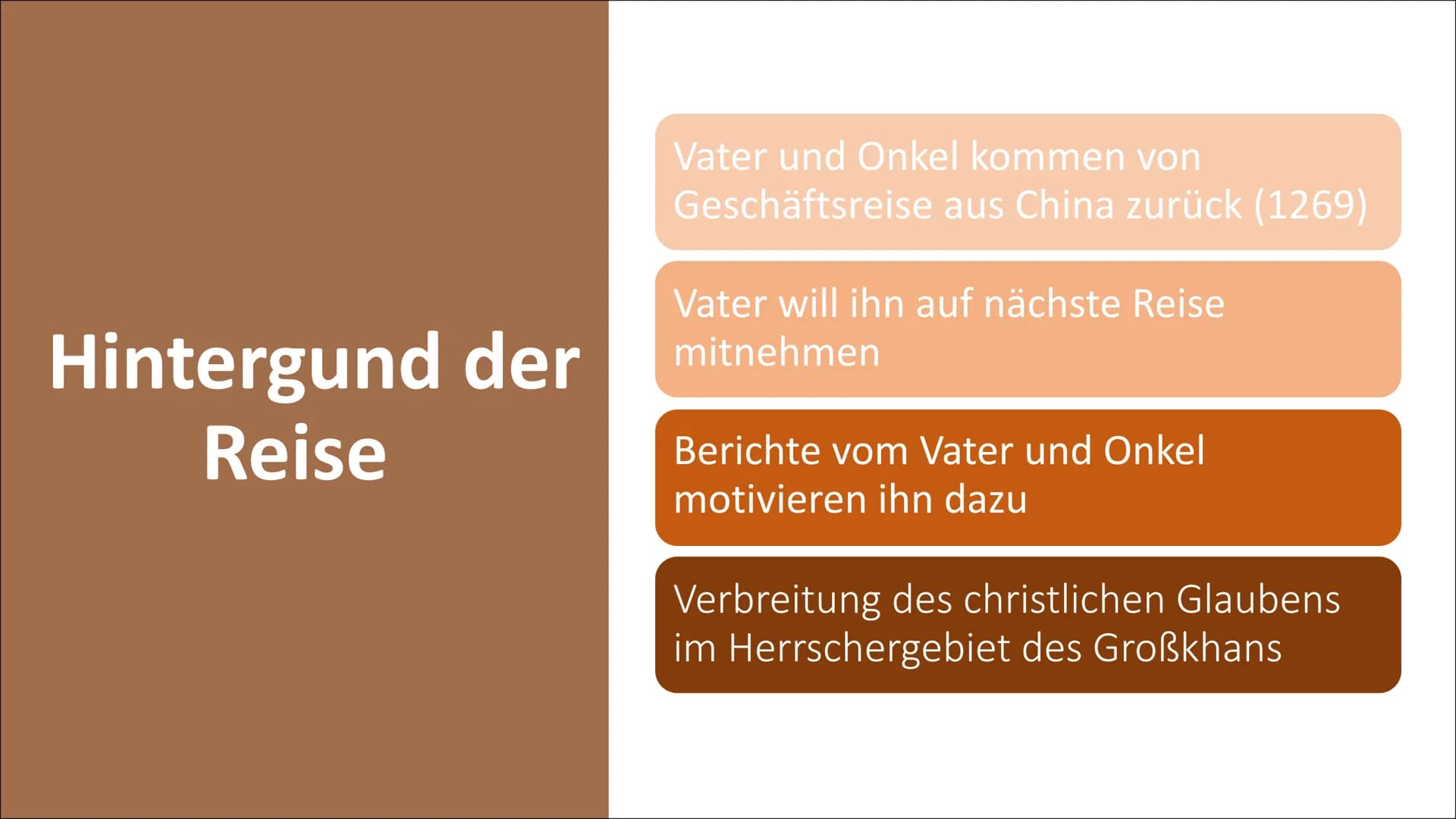 ,,Ich habe nicht
die Hälfte von
dem erzählt
was ich
gesehen
habe, weil
keiner mir
geglaubt
hätte"
-Marco Polo
r fon
Gliederung
●
●
Steckbrie