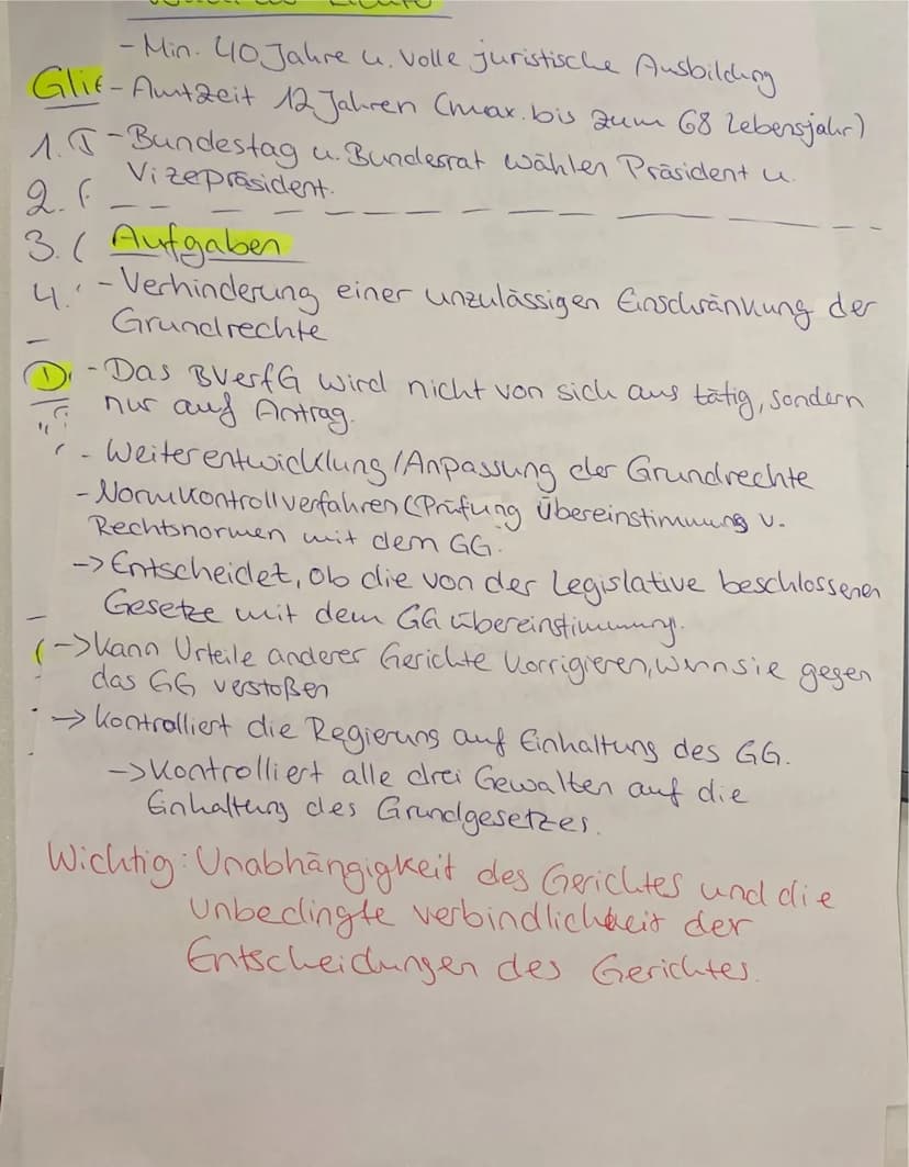 Das Bundesverfassungsgericht
Gliederung
1. Definition
2. Allgemein
3. Geschichte
4. Zusammensetzung
5. Wahl der Richter
6. Aufgaben
7. Verfa