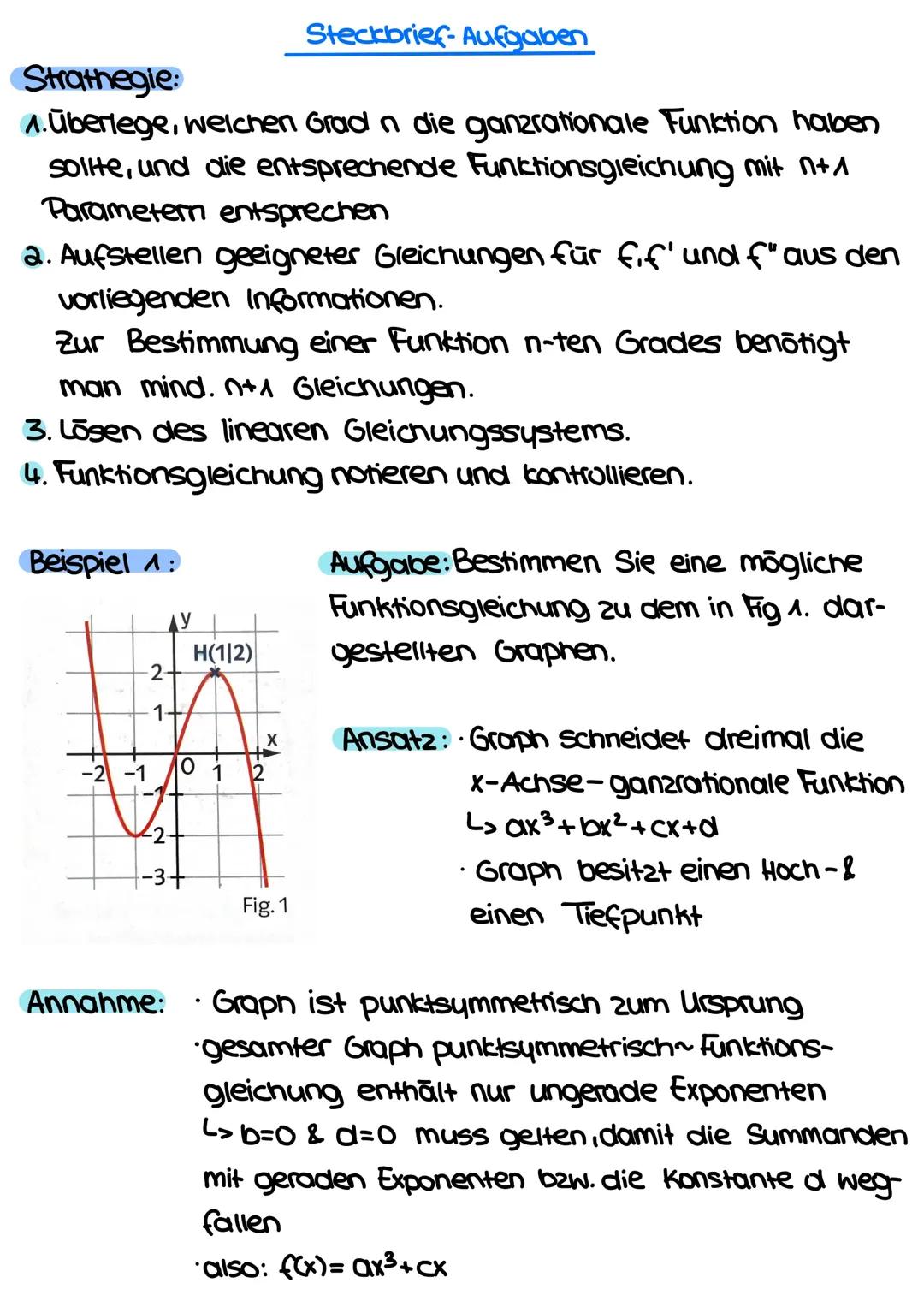 Steckbrief Aufgaben - lernzettel 