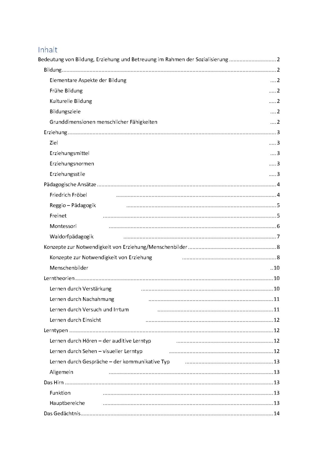 Bedeutung von Bildung und Erziehung 