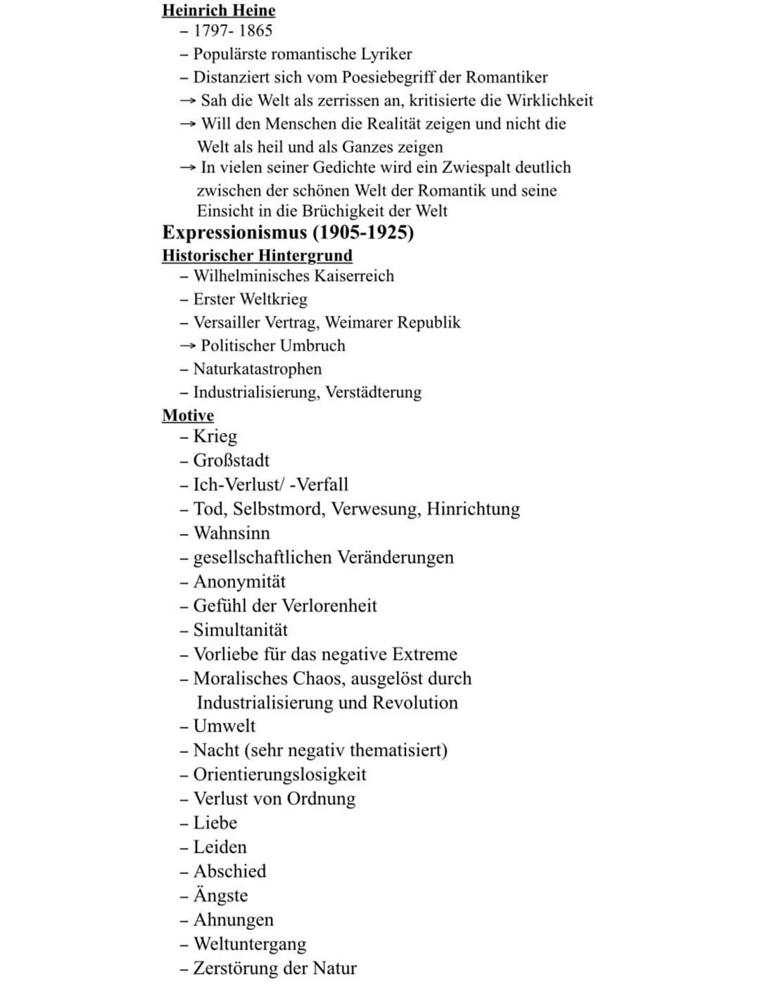 Deutsch Abitur Lernzettel
- Epochen Merkmale
Klassik/Weimarer Klassik (ca. 1775-1805)
Motive
- Mensch wird durch die Veranschaulichung des "