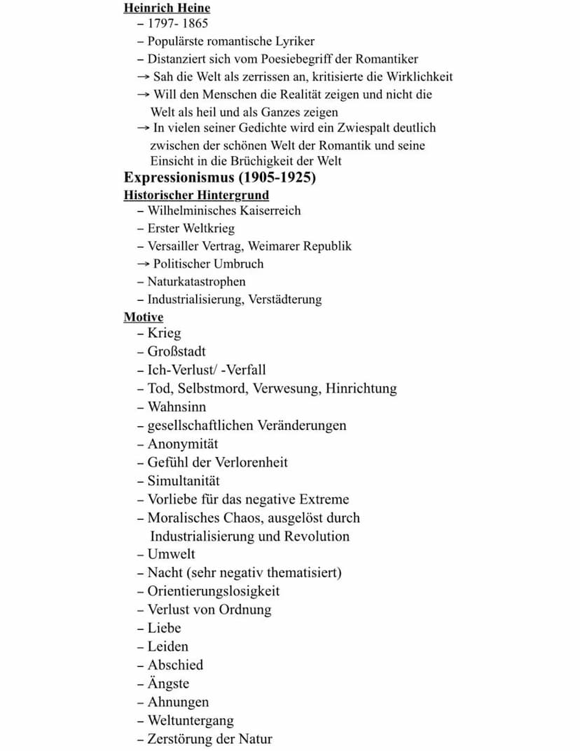 Deutsch Abitur Lernzettel
- Epochen Merkmale
Klassik/Weimarer Klassik (ca. 1775-1805)
Motive
- Mensch wird durch die Veranschaulichung des "