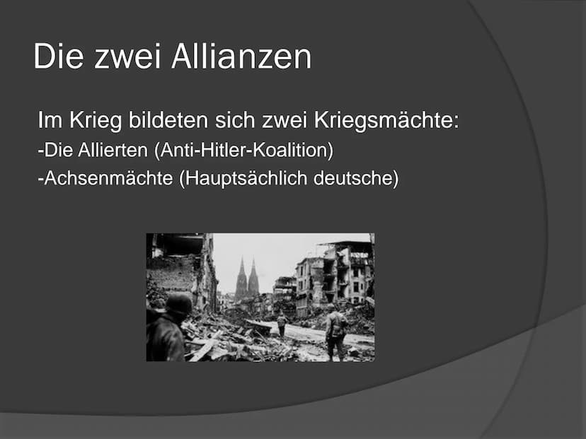 ,,Der Untergang Hitlers"
2. WELTKRIEG (1939-1945)
4 Inhaltsverzeichnis
Grund des Ausbruches
Die Allianzen
Das Ende Deutschlands
Verlauf Verl