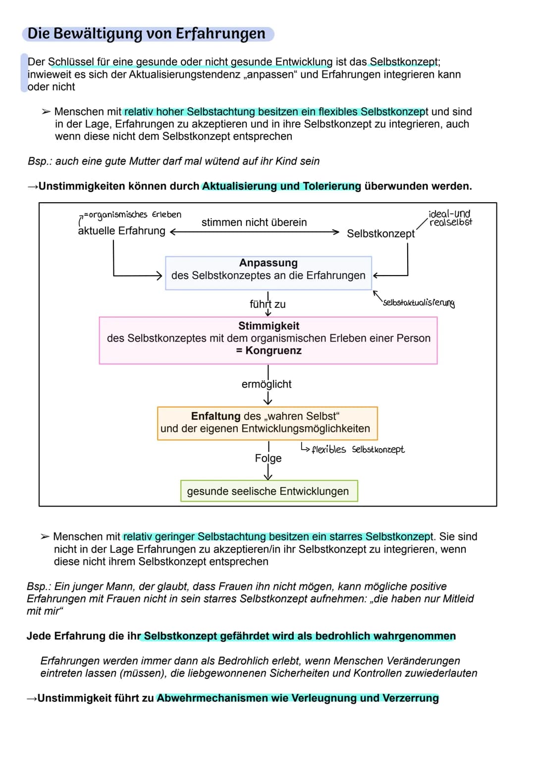 Humanistische Psychologie
Grundlegende Annahmen der Humanistischen Psychologie:
- Jeder Mensch strebt nach Selbstbestimmung und Unabhängigke