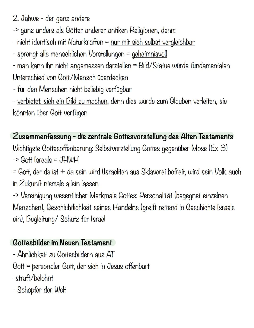 1. Gottesbilder
Die Vielfalt biblischer Gottesbilder
- einerseits Verbot in der Bibel, sich von Gott Bild/Gleichnis zu machen
- andererseits