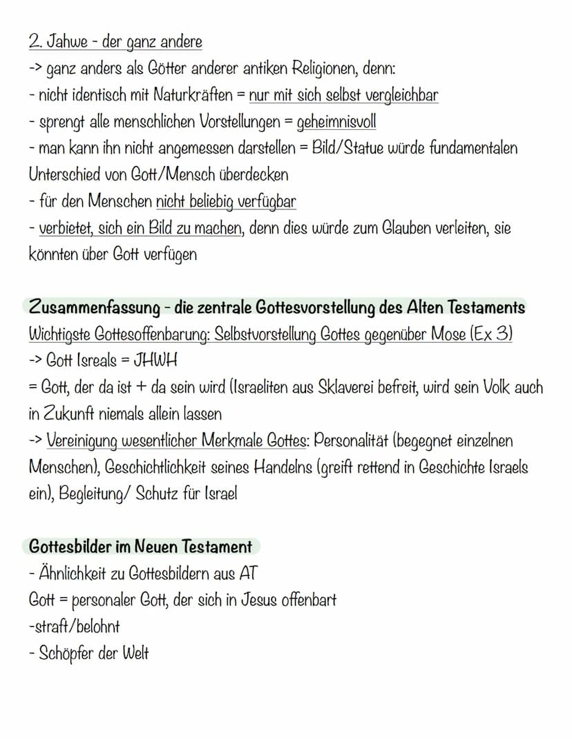 1. Gottesbilder
Die Vielfalt biblischer Gottesbilder
- einerseits Verbot in der Bibel, sich von Gott Bild/Gleichnis zu machen
- andererseits