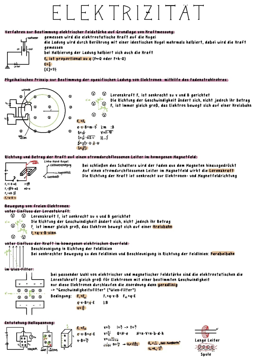 Elektrizität Physik Zusammenfassung Abitur 2023
