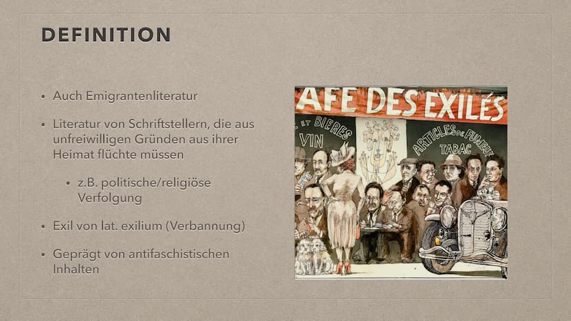EXILLITERATUR
LISSY G., DEUTSCH LK 22/23 ,,Wer keine Heimat mehr hat, dem wird wohl gar das Schreiben
zum Wohnen"
- Theodor W. Adorno, 1951 