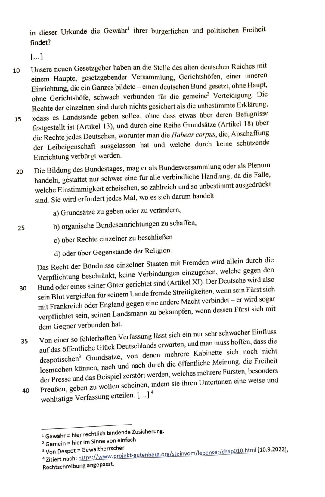 GE - GK Q1
Geschichtsklausur Q1.1
DENK/PREU
Name, Vorname des Prüflings: Rosenberger, Nils
Reihenthema: Nationsgedanke und Nation im 19. Jh.