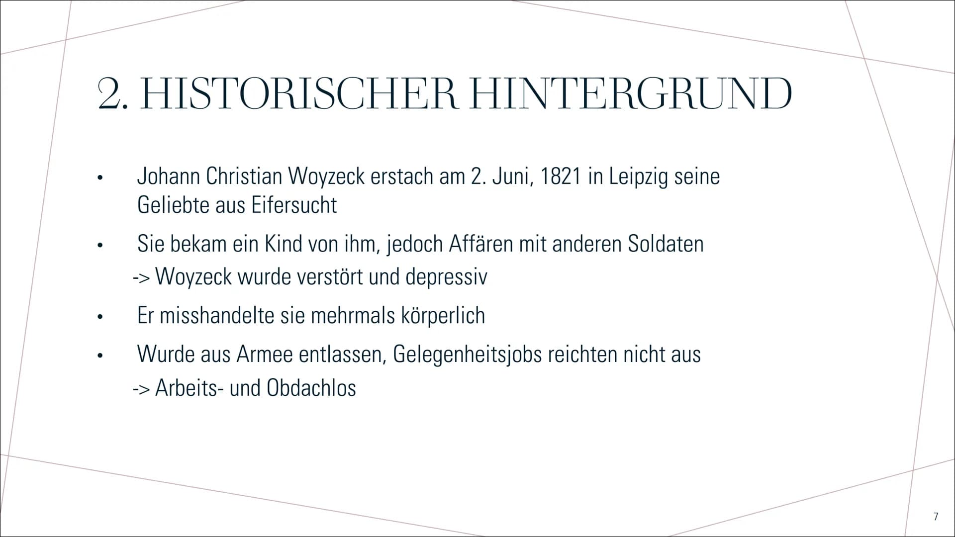 DER
HISTORISCHE
WOYZECK
https://th.bing.com/th/id/R.28df222bfc9a9a5a0184c69b3e1ee821?rik-bR9QF3h7Gy%2fNOA&pid=ImgRaw&r=0&sres=1&sresct=1
1 T