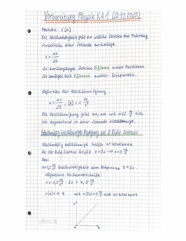 Know Beschleunigung und Diagramme (s-t, v-t, a-t) thumbnail